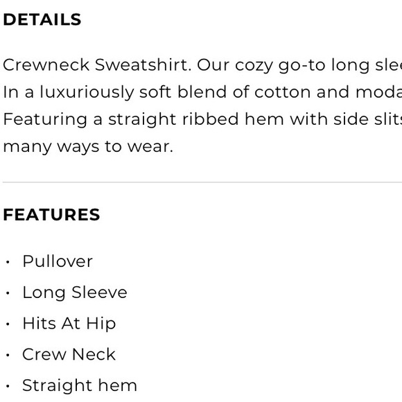 Talbots crewneck sweatshirt gingham check long sleeve ribbed hem and cuffs - Picture 5 of 6